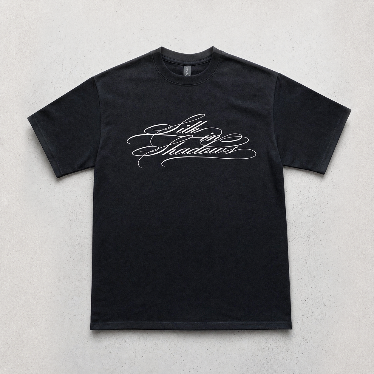 Silk in Shadows Cursive Tee